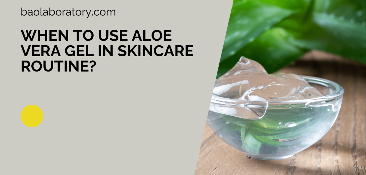 When to Use Aloe Vera Gel in Skincare Routine